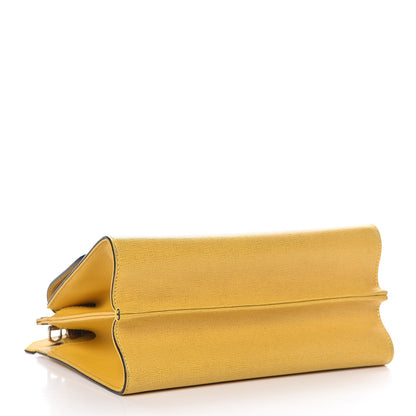 Fendi Vitello Elite Flamingo Mini Demi Jour Shoulder Bag Mustard 4 of 9