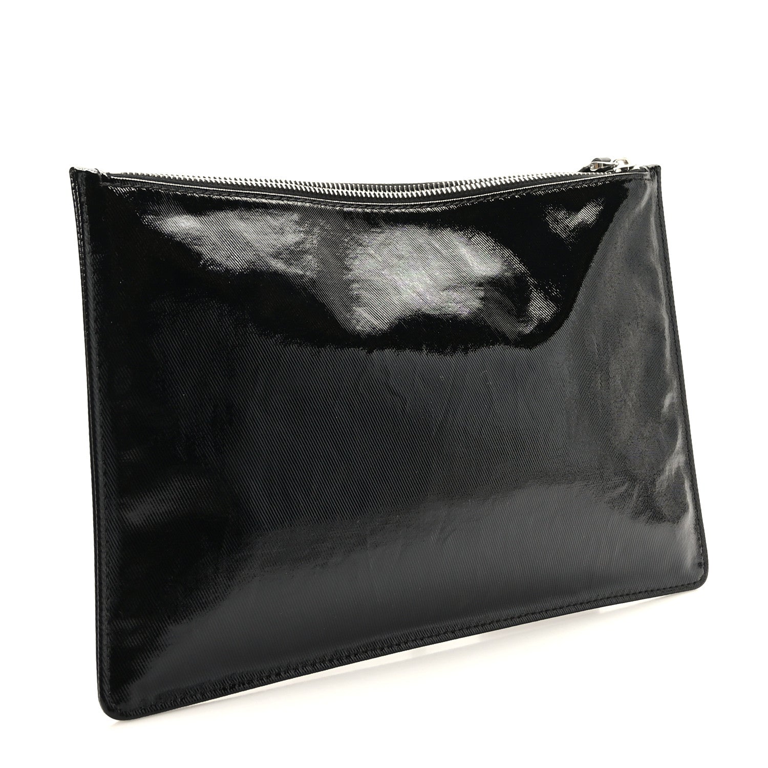 Valentino Garavani Vinyl VLTN Large Flat Zip Pouch Black 3 of 6