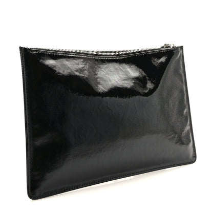 Valentino Garavani Vinyl VLTN Large Flat Zip Pouch Black 3 of 6