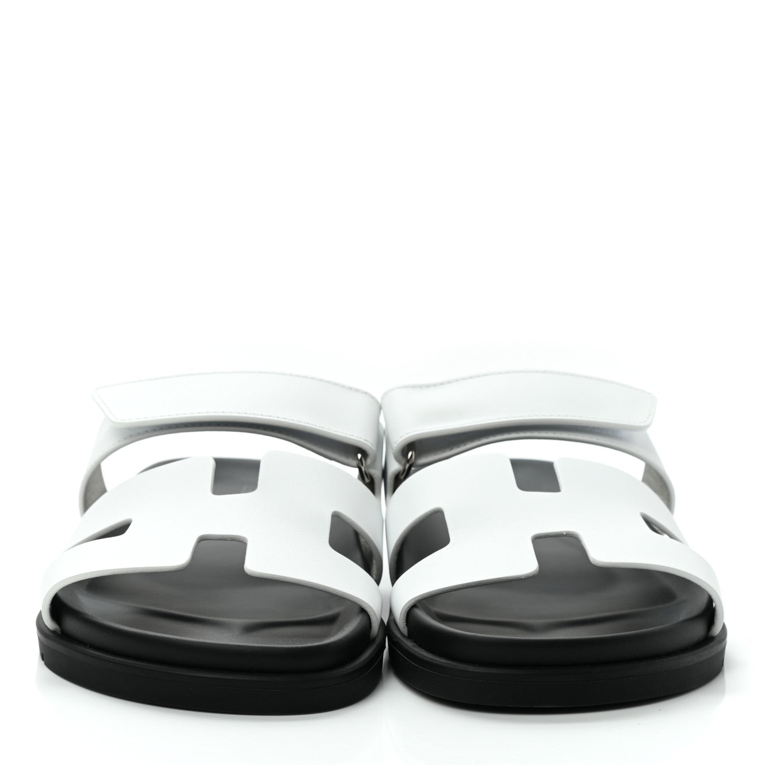 Hermes Calfskin Womens Chypre Sandals 37 White 2 of 9