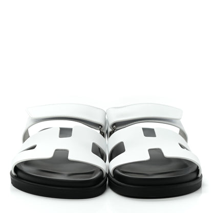 Hermes Calfskin Womens Chypre Sandals 37 White 2 of 9