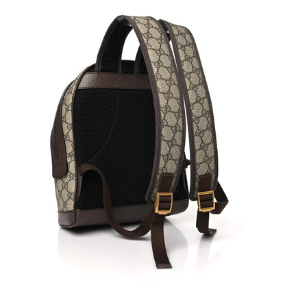 Gucci GG Supreme Monogram Calfskin Web Small Ophidia Day Backpack Beige Ebony New Acero 3 of 10