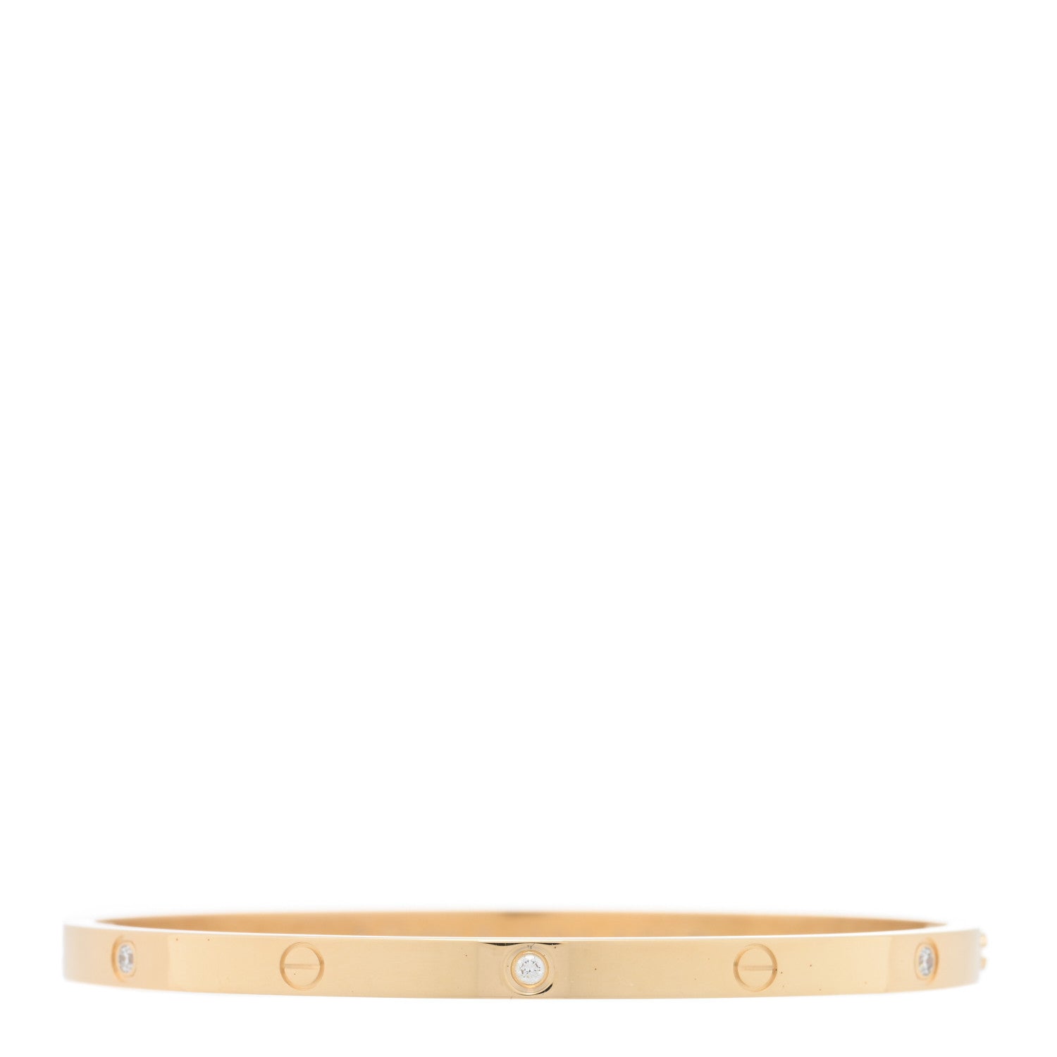 Cartier 18K Yellow Gold 6 Diamond Small LOVE Bracelet 16 1 of 5