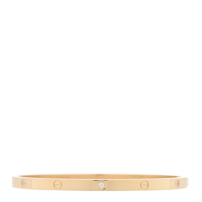 Cartier 18K Yellow Gold 6 Diamond Small LOVE Bracelet 16 1 of 5