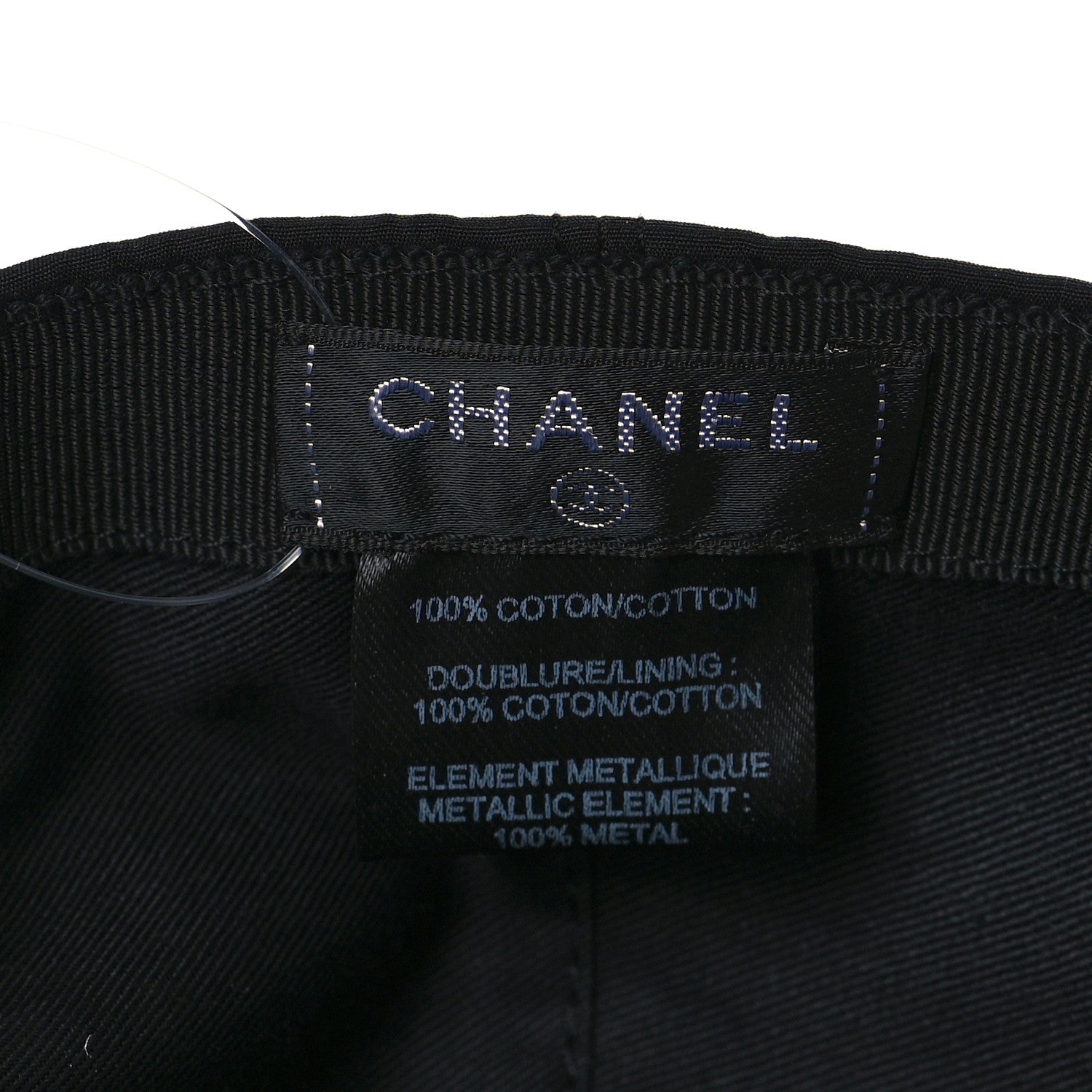Chanel Cotton CC Cap Hat Black 7 of 8