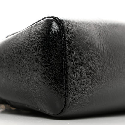 Chanel Shiny Crumpled Calfskin Quilted Mini 31 Shopping Bag Black 9 of 10