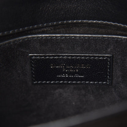Saint Laurent Grained Calfskin Studded Medium Monogram Heart Sunset Black 6 of 8