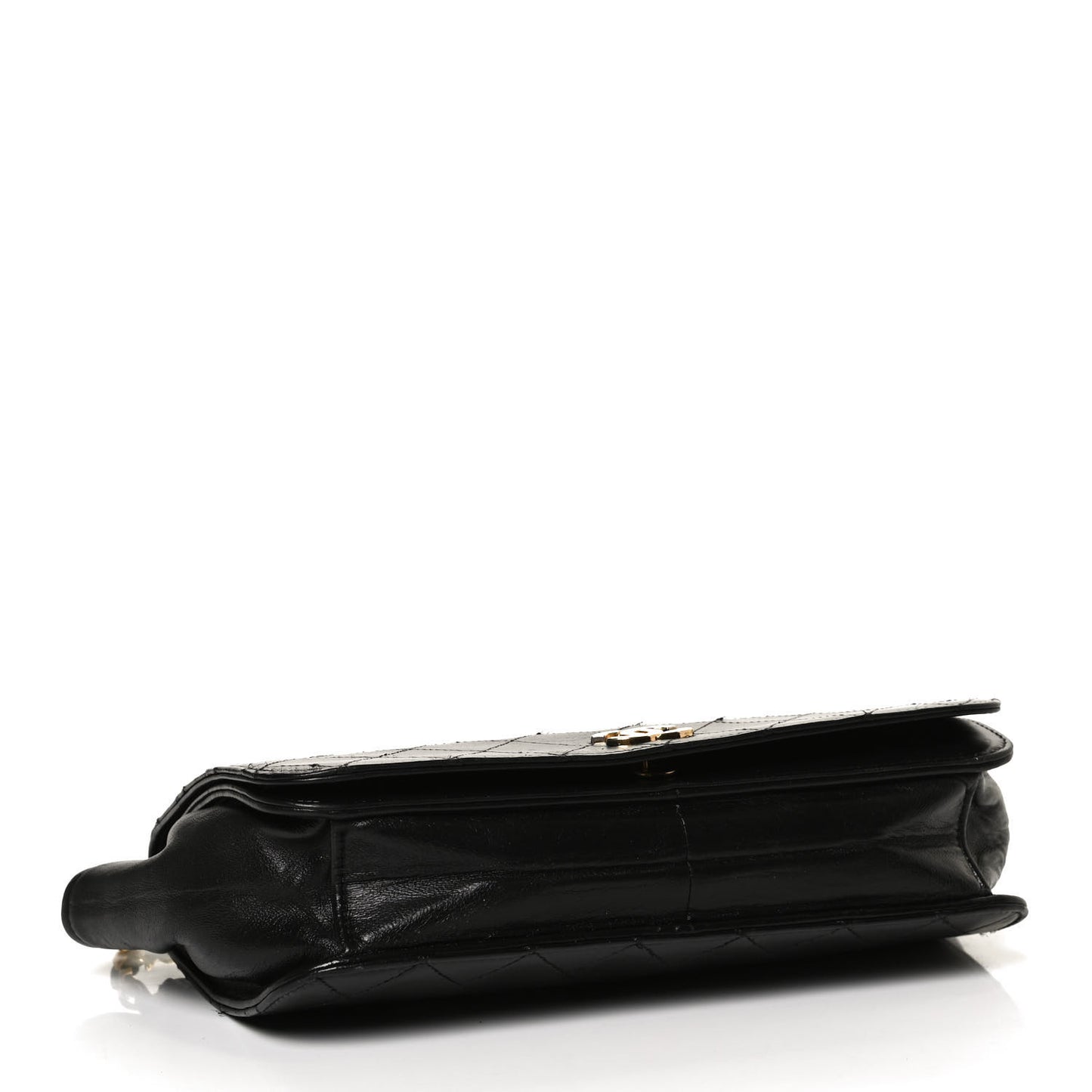 Lambskin Quilted Small Single Flap Black