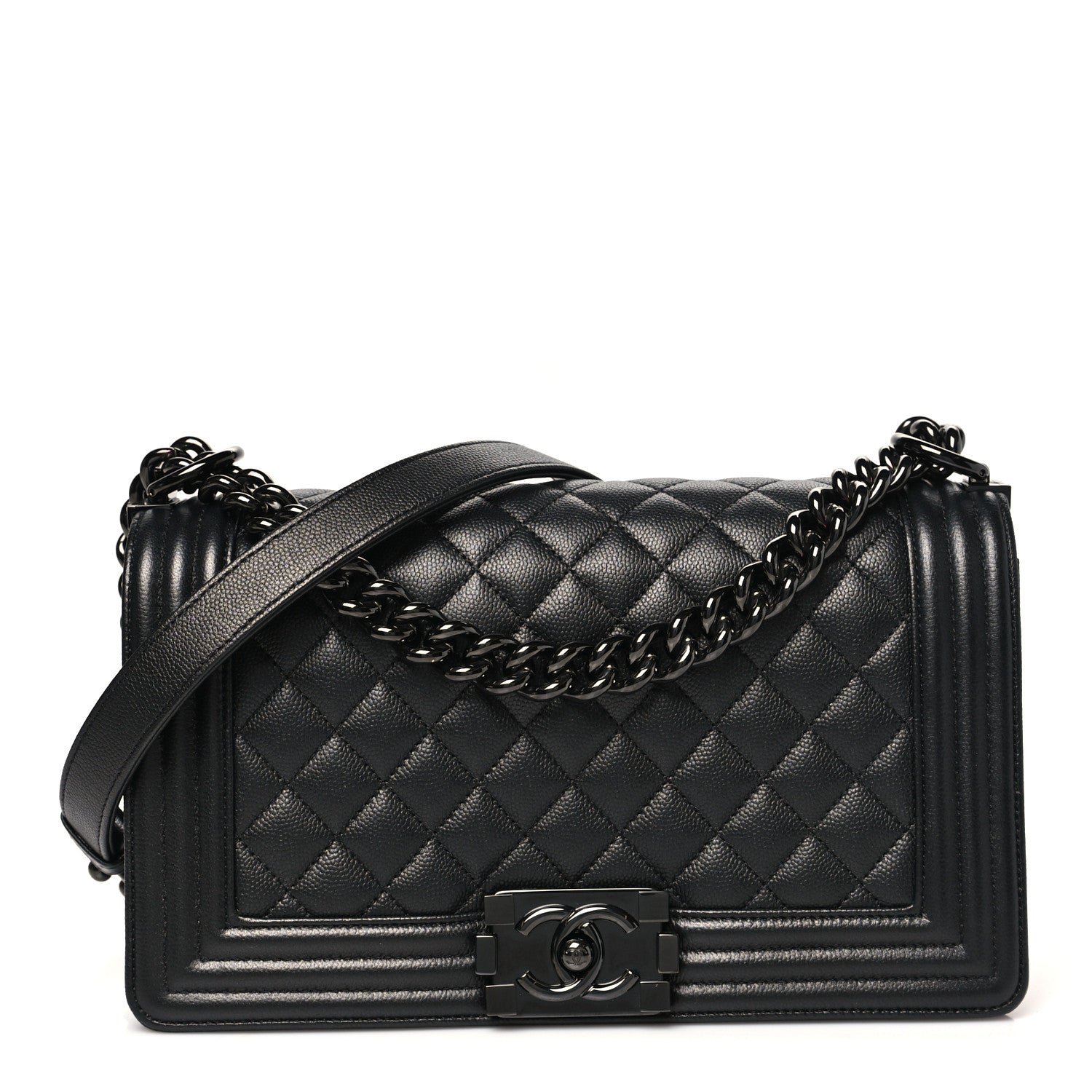 Chanel Caviar Quilted Medium Boy Flap So Black 1 of 10