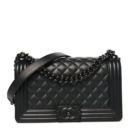 Chanel Caviar Quilted Medium Boy Flap So Black 1 of 10