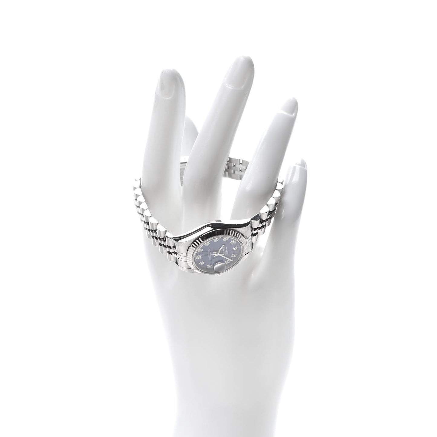 Stainless Steel 18K White Gold Diamond 26mm Oyster Perpetual Datejust Watch Sodalite 79174