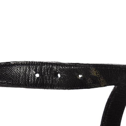 Louis Vuitton Patent Logo Crossing Flat Sandals 37.5 Black 8 of 9