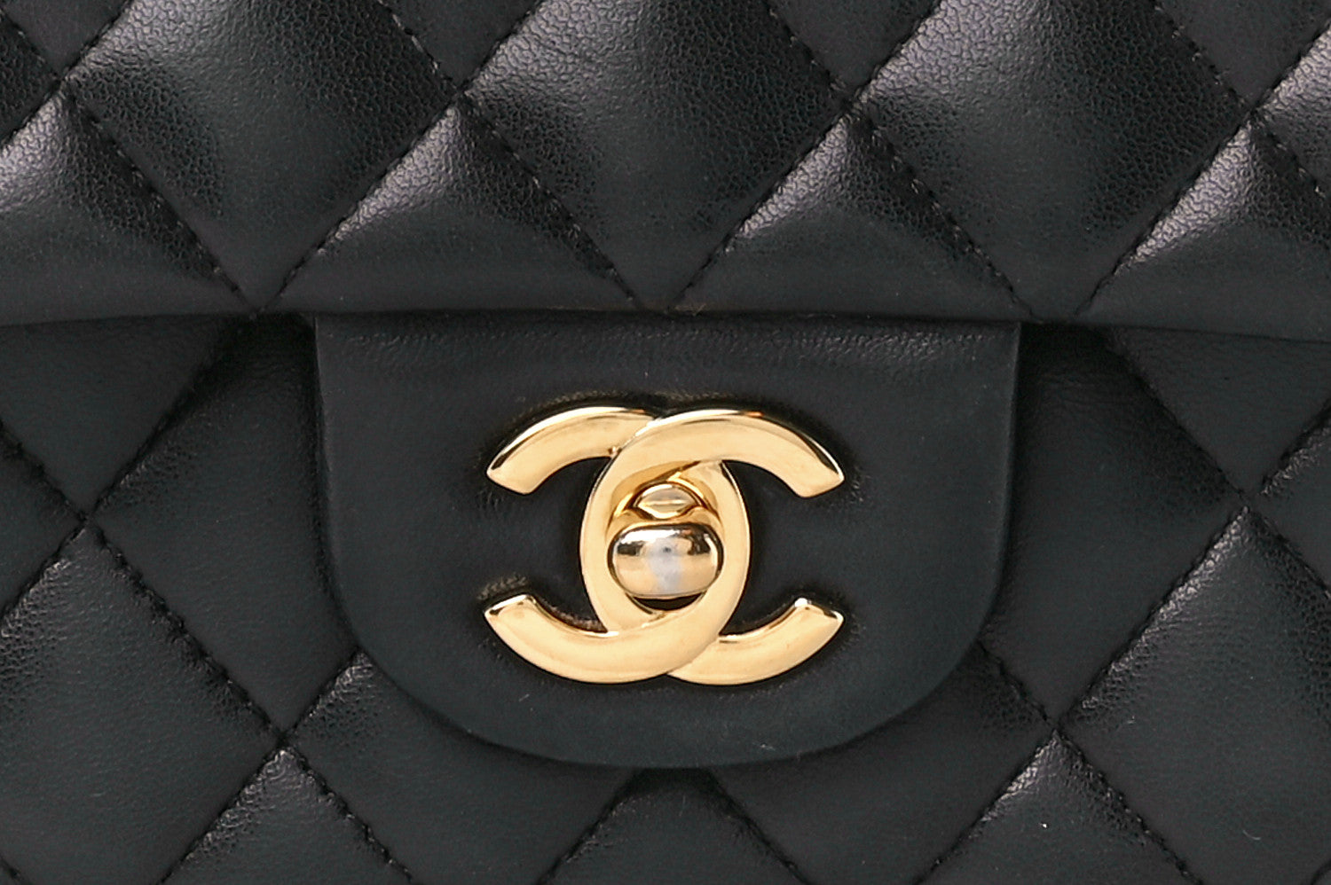 Chanel Lambskin Quilted Medium Double Flap Black 9 of 11