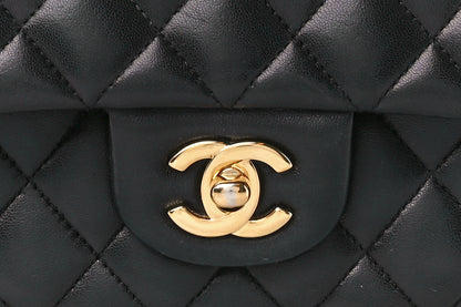 Chanel Lambskin Quilted Medium Double Flap Black 9 of 11