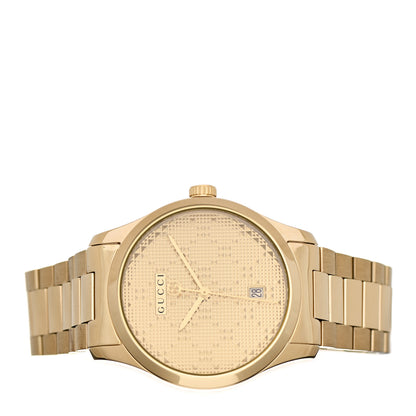 Gucci Stainless Steel 38mm G-Timeless Diamante Quartz Watch Gold 2 of 5