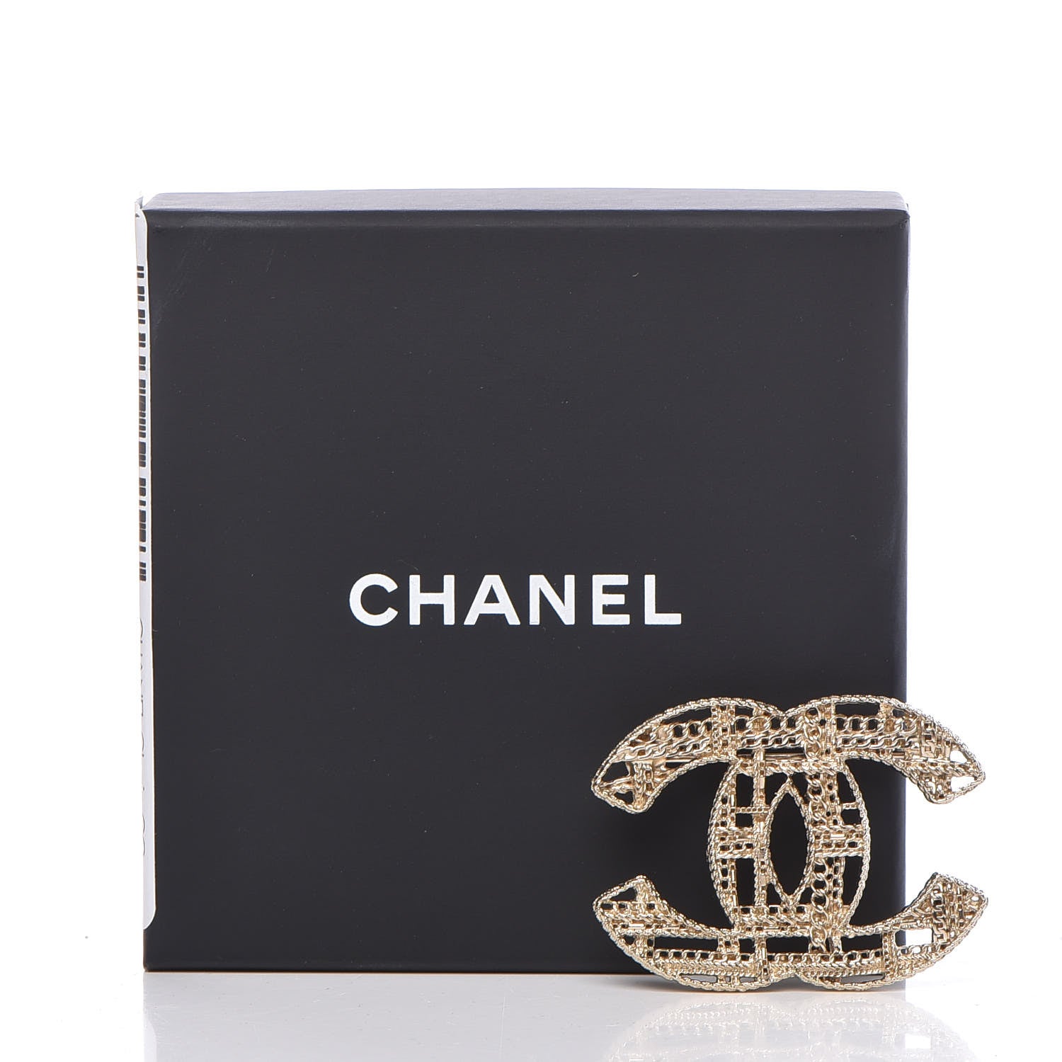 Chanel Chain CC Brooch Pin Light Gold 6 of 6
