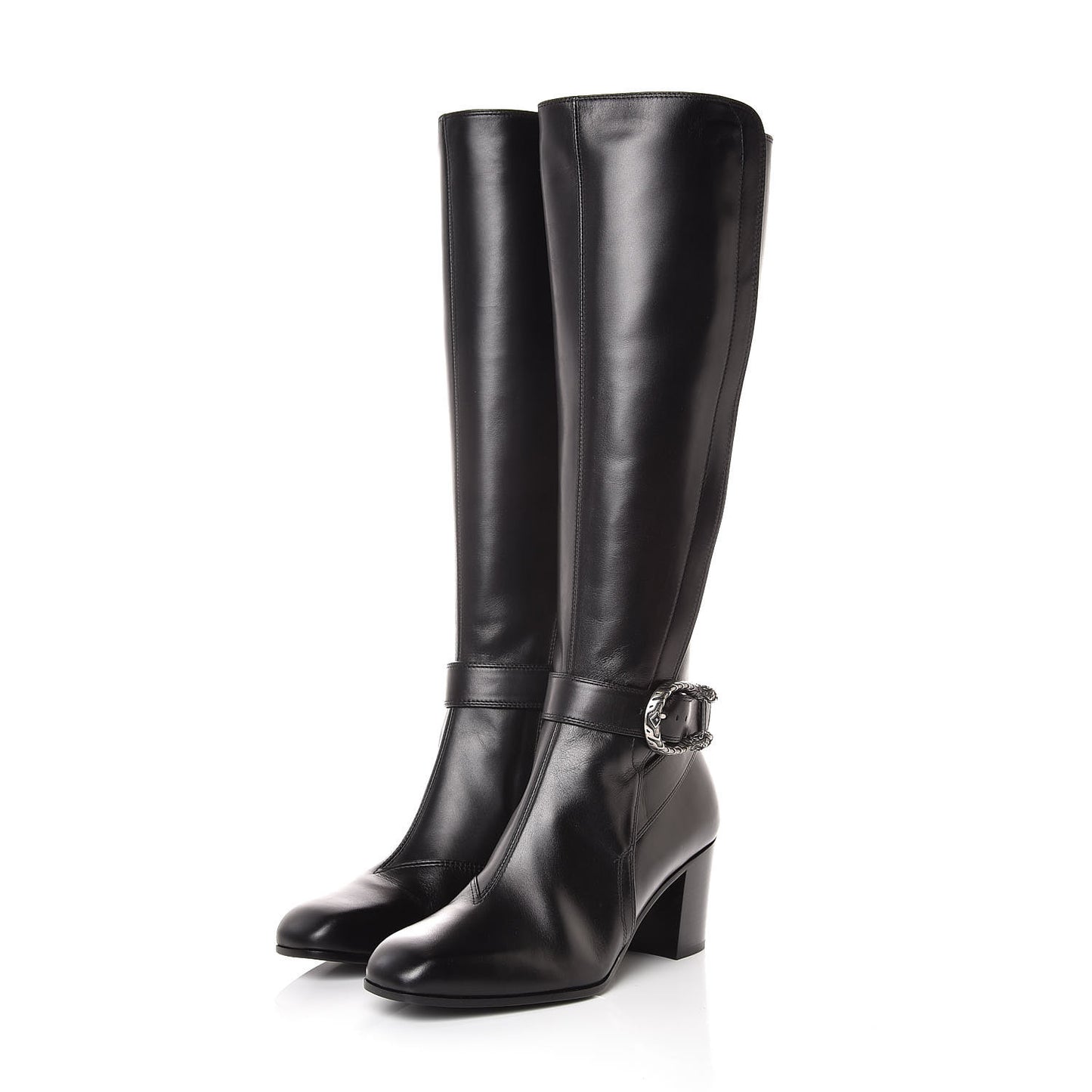 Calfskin Dionysus Elizabeth Knee High Boots 37.5 Black
