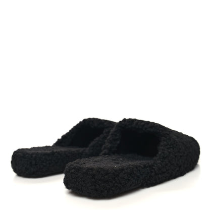 Balenciaga Faux Shearling Cosy BB Mules 39 Black 4 of 7