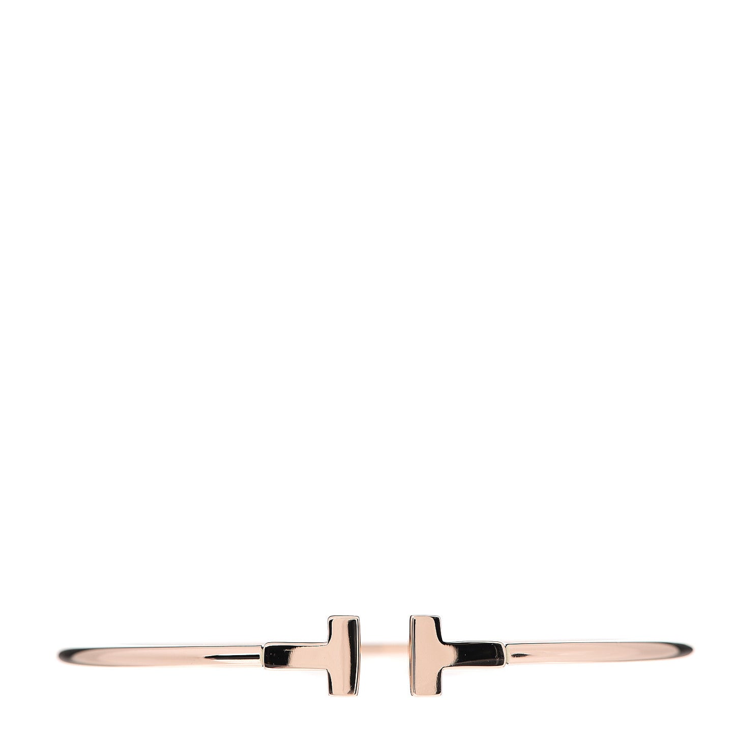 18K Rose Gold Narrow T Wire Bracelet