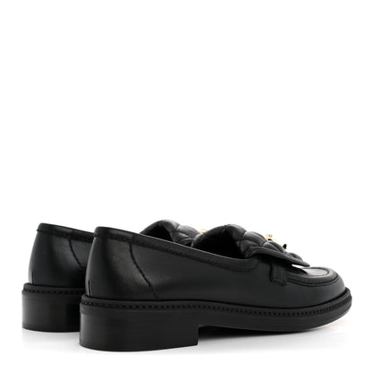 Chanel Lambskin Quilted CC Turnlock Loafers 38 Black 5 of 10