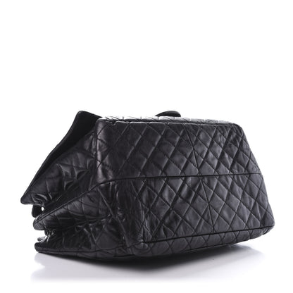 Chanel Metallic Calfskin Quilted XL Accordion Reissue Flap Black 4 of 12