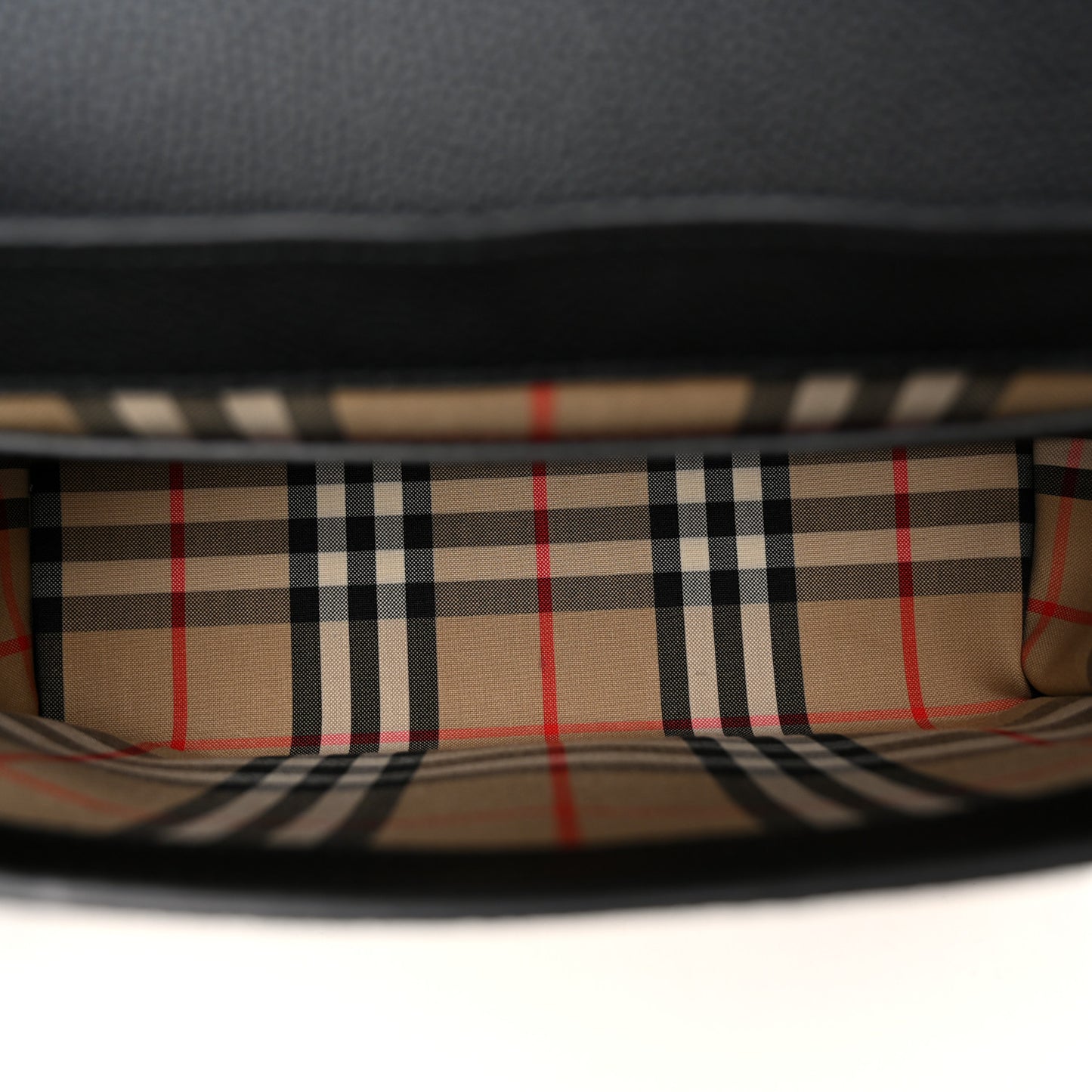 Grainy Calfskin Vintage Check Note Crossbody Bag Black
