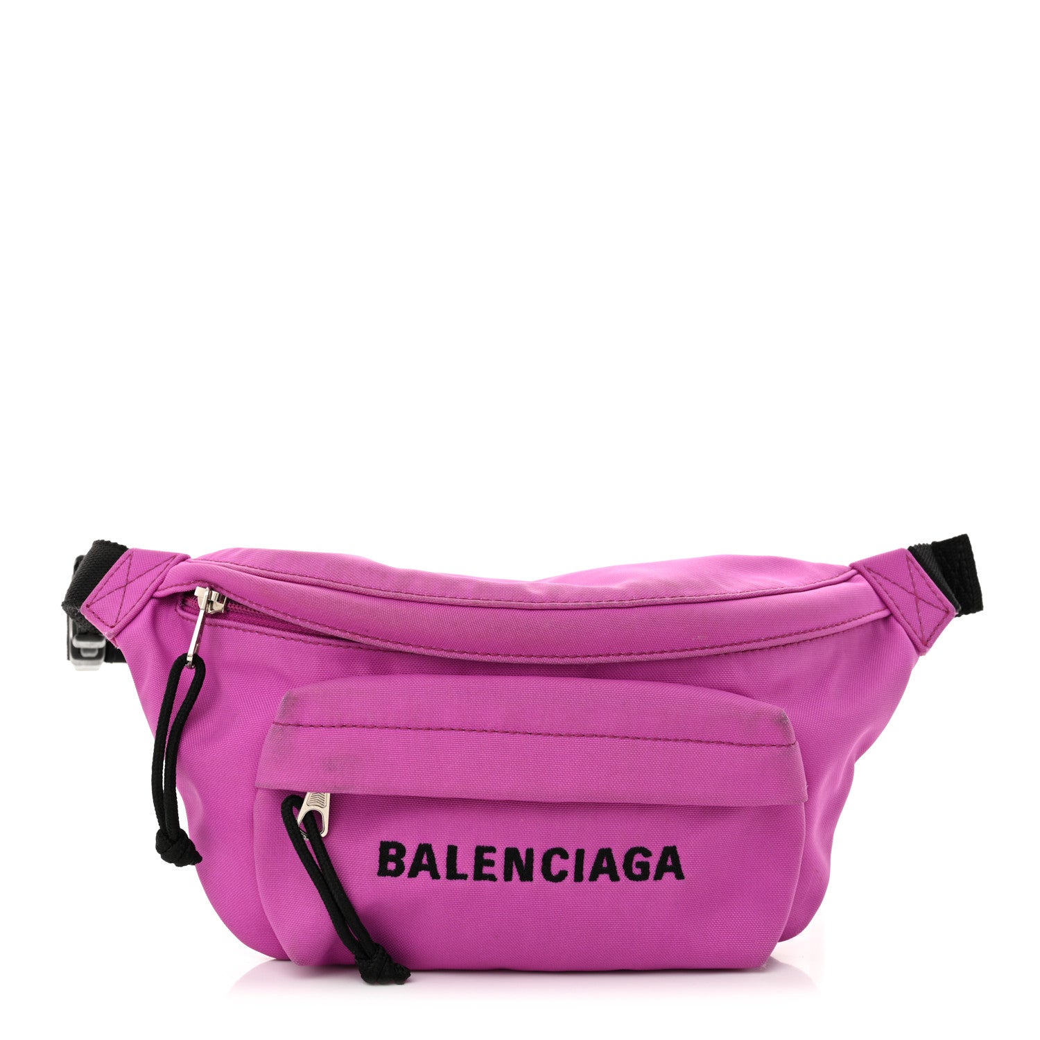 Balenciaga Textured Sport Nylon Logo Wheel Belt Bag Acid Pink 1 of 12
