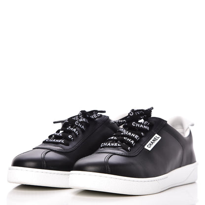 Chanel Calfskin CC Sneakers 36.5 Black 3 of 8
