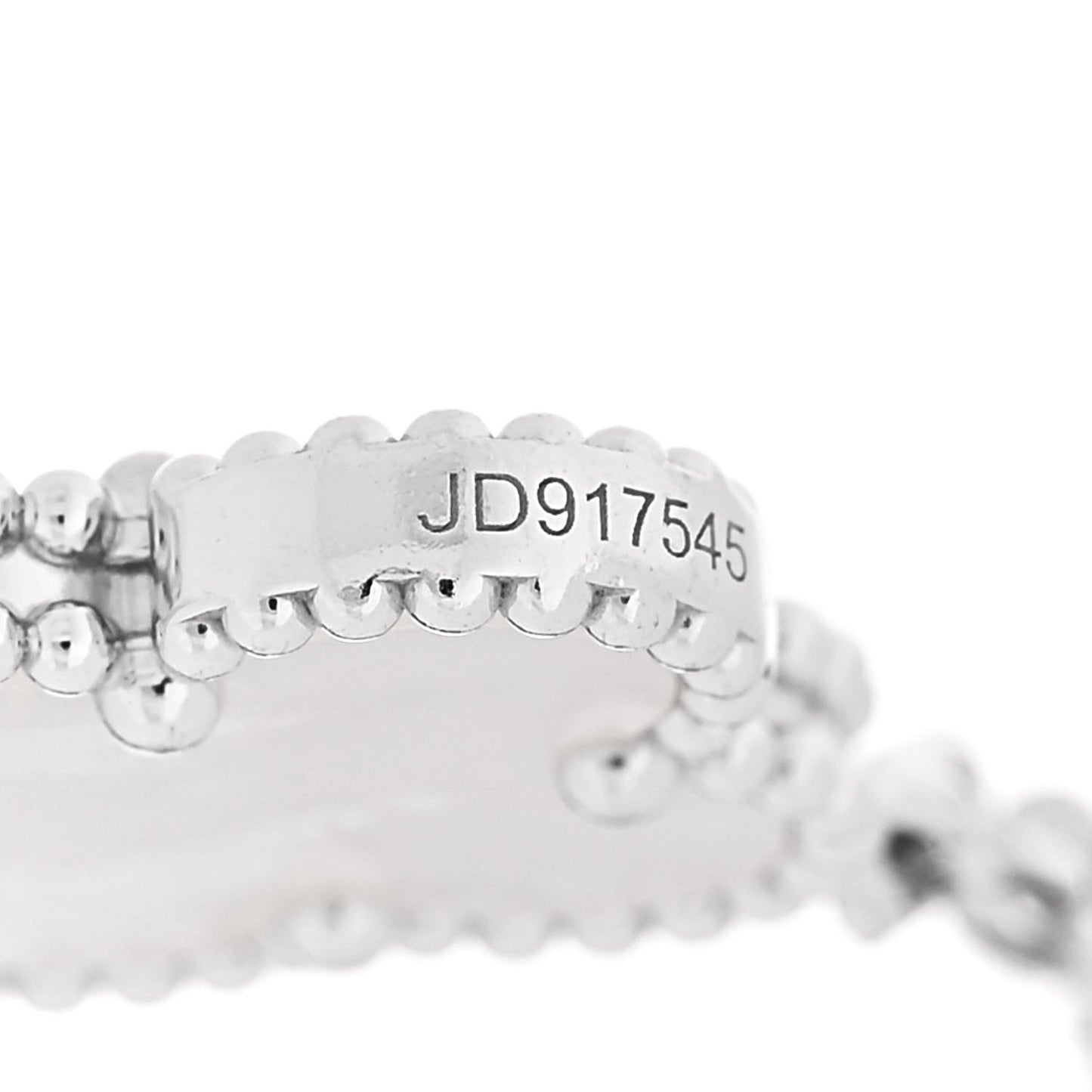 18K White Gold Mother of Pearl 5 Motifs Vintage Alhambra Bracelet