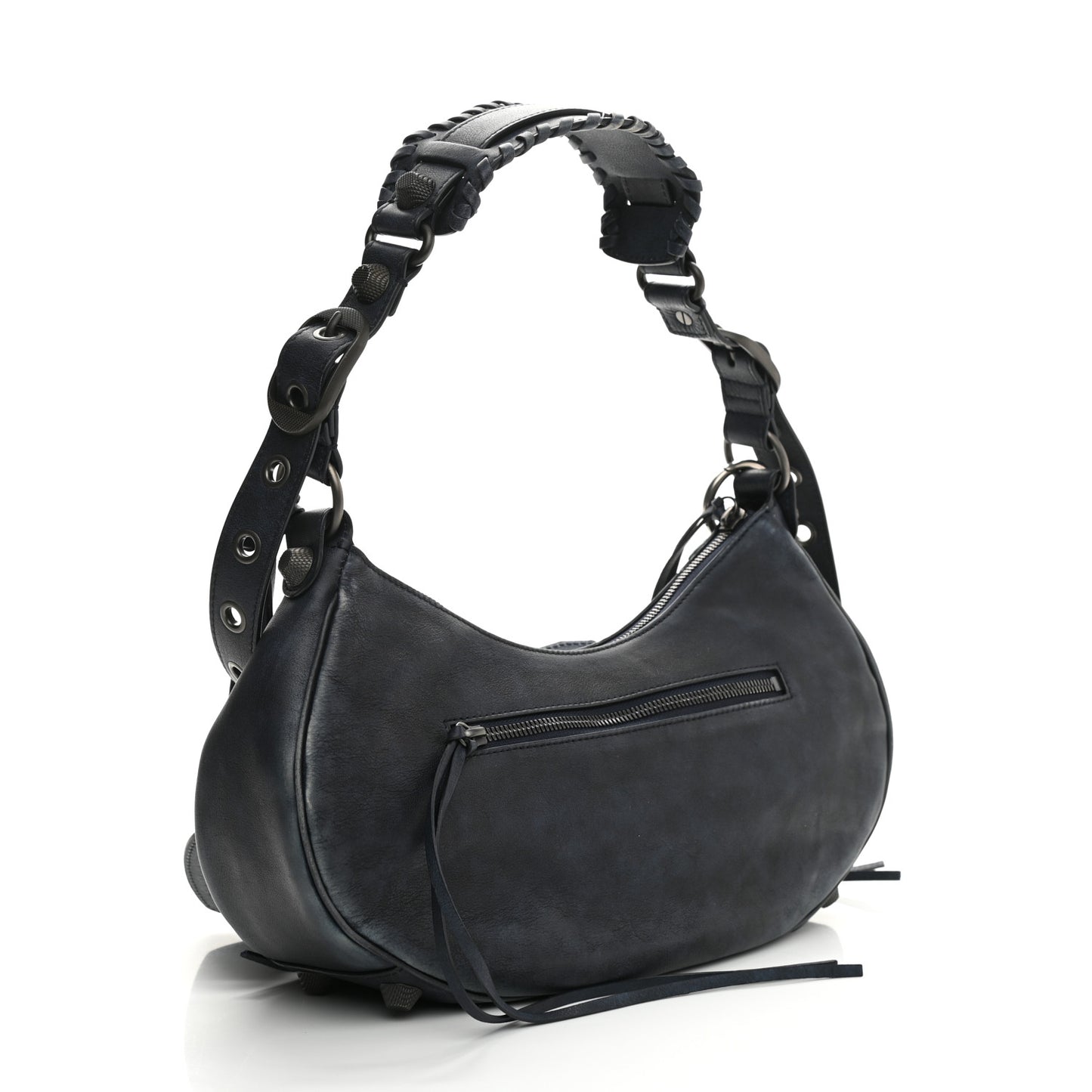 Used Calfskin Small Le Cagole Shoulder Bag Navy