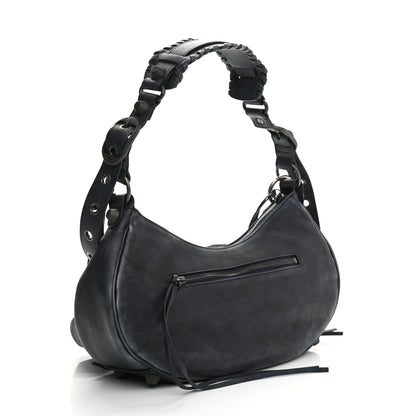 Balenciaga Used Calfskin Small Le Cagole Shoulder Bag Navy 3 of 9