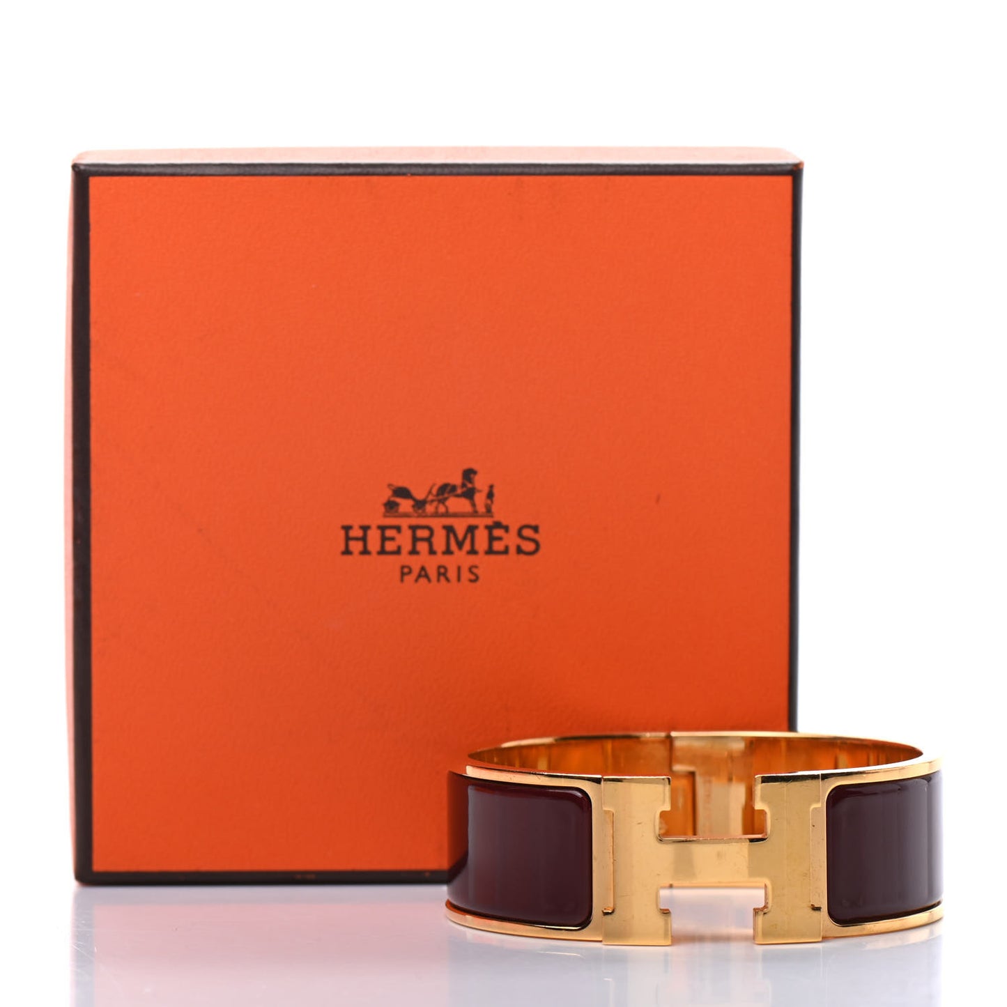 Enamel Wide Clic Clac H Bracelet PM Rouge H
