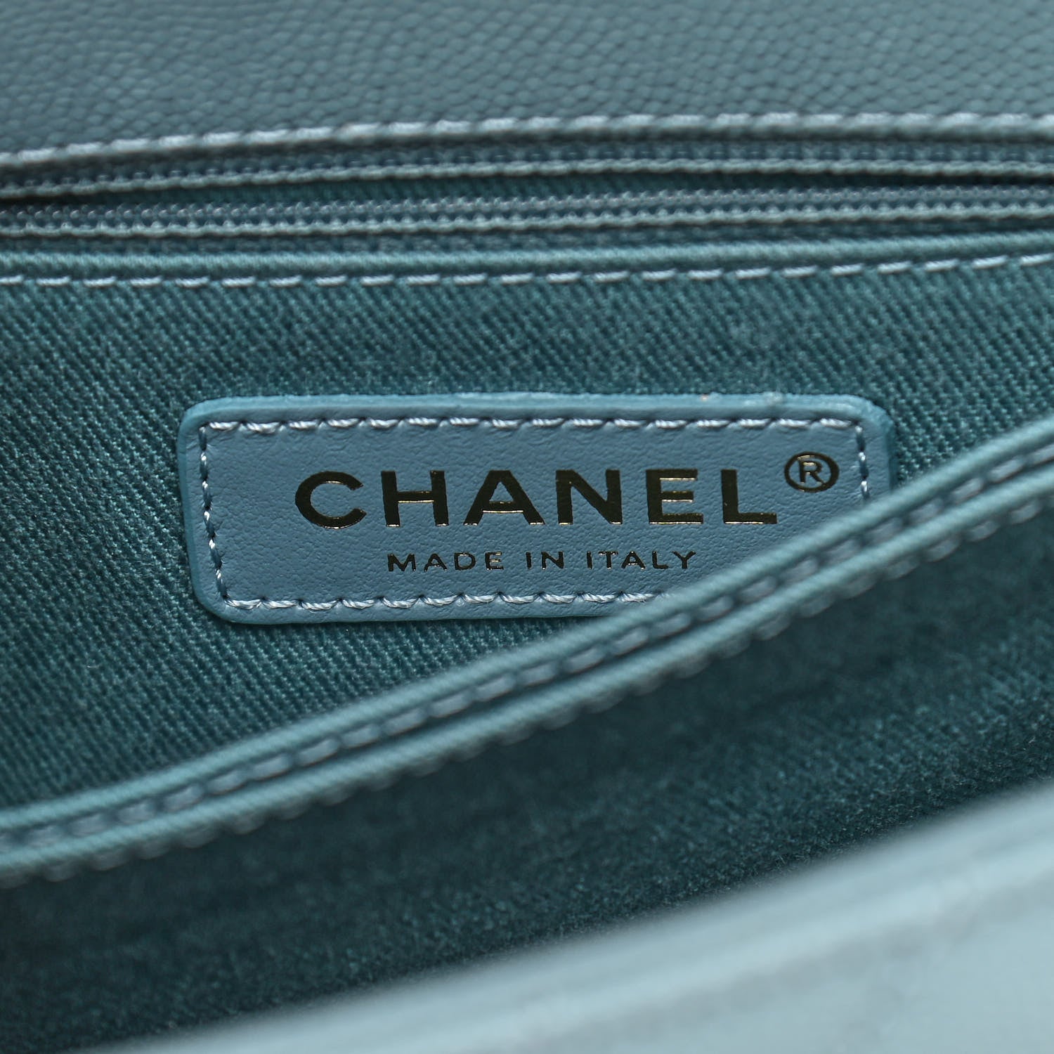 Chanel Caviar Chevron Quilted Mini Coco Handle Flap Sky Blue 8 of 11