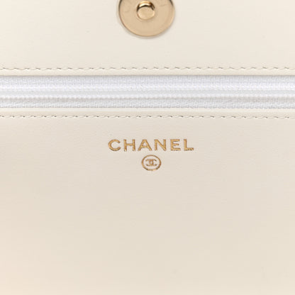 Chanel Caviar Quilted Boy Wallet On Chain WOC White 6 of 14