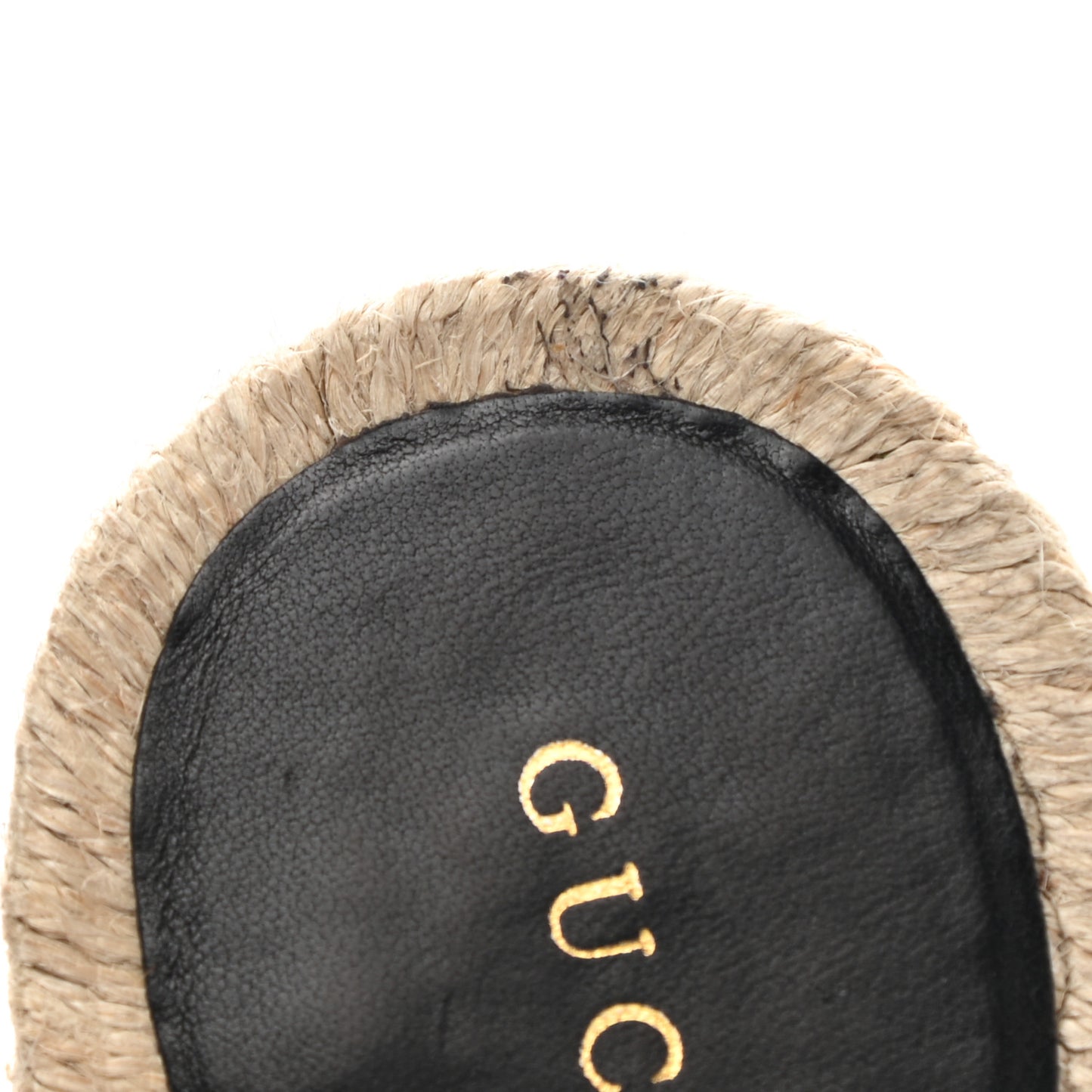 Nappa Matelasse GG Marmont Espadrille Slide Sandals 40.5 Black