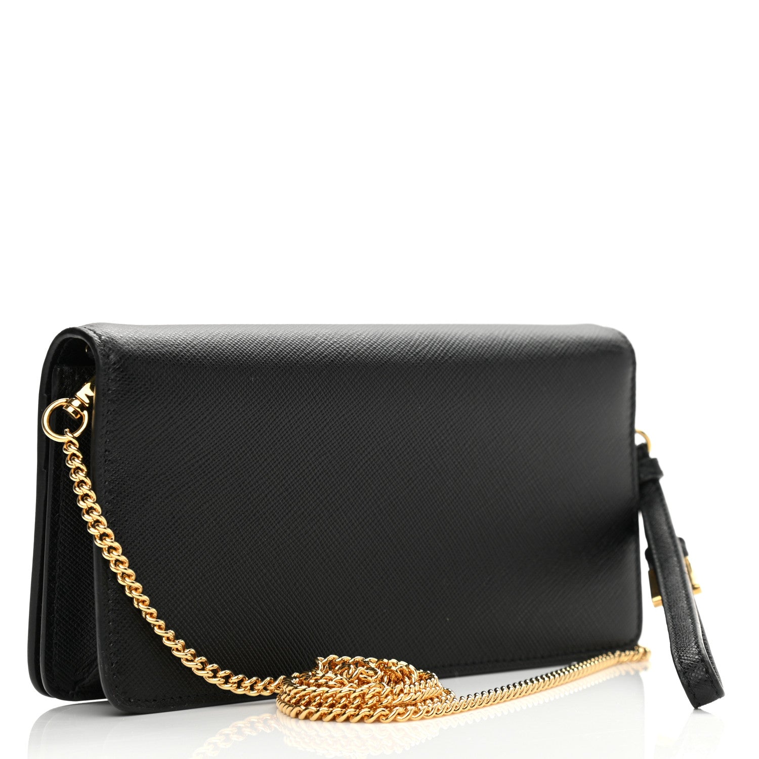 Prada Saffiano Metal Oro Mini Bag Black 3 of 10