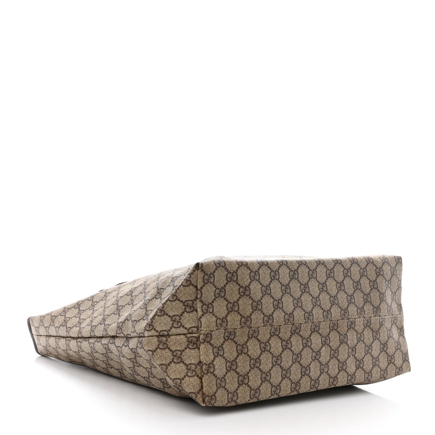 Soft GG Supreme Monogram Web Handle Vertical Tote Dark Brown