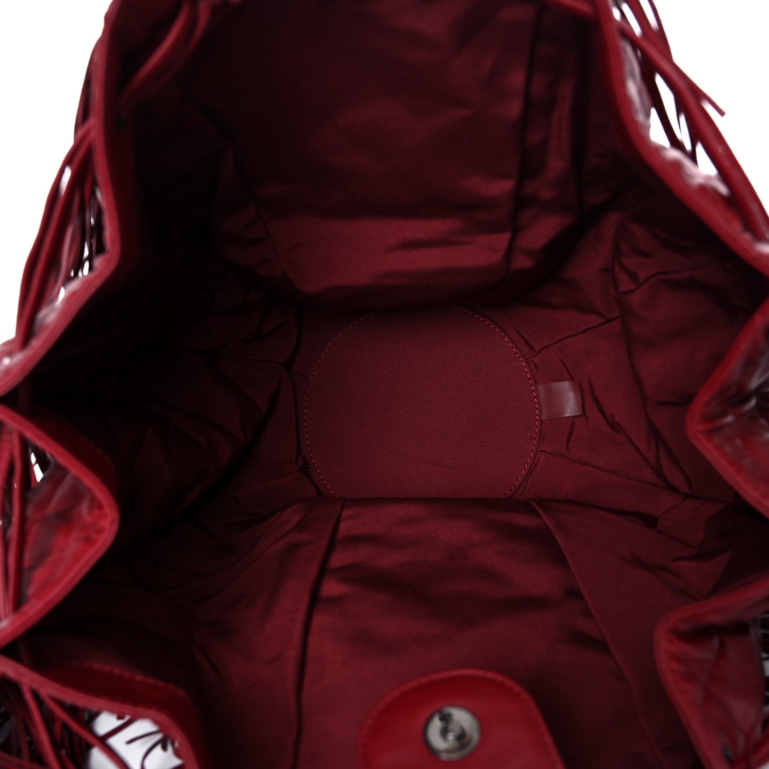 Chanel Lambskin Quilted Western Baluchon Fringe Bag Red 4 of 9