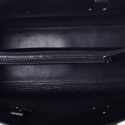 Saint Laurent Grained Calfskin Small Sac De Jour Dove Porcellana Black 6 of 12