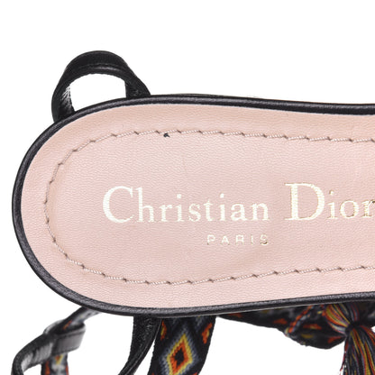 Christian Dior Fabric J'adior IT Flat 37.5 Black Blue 9 of 10