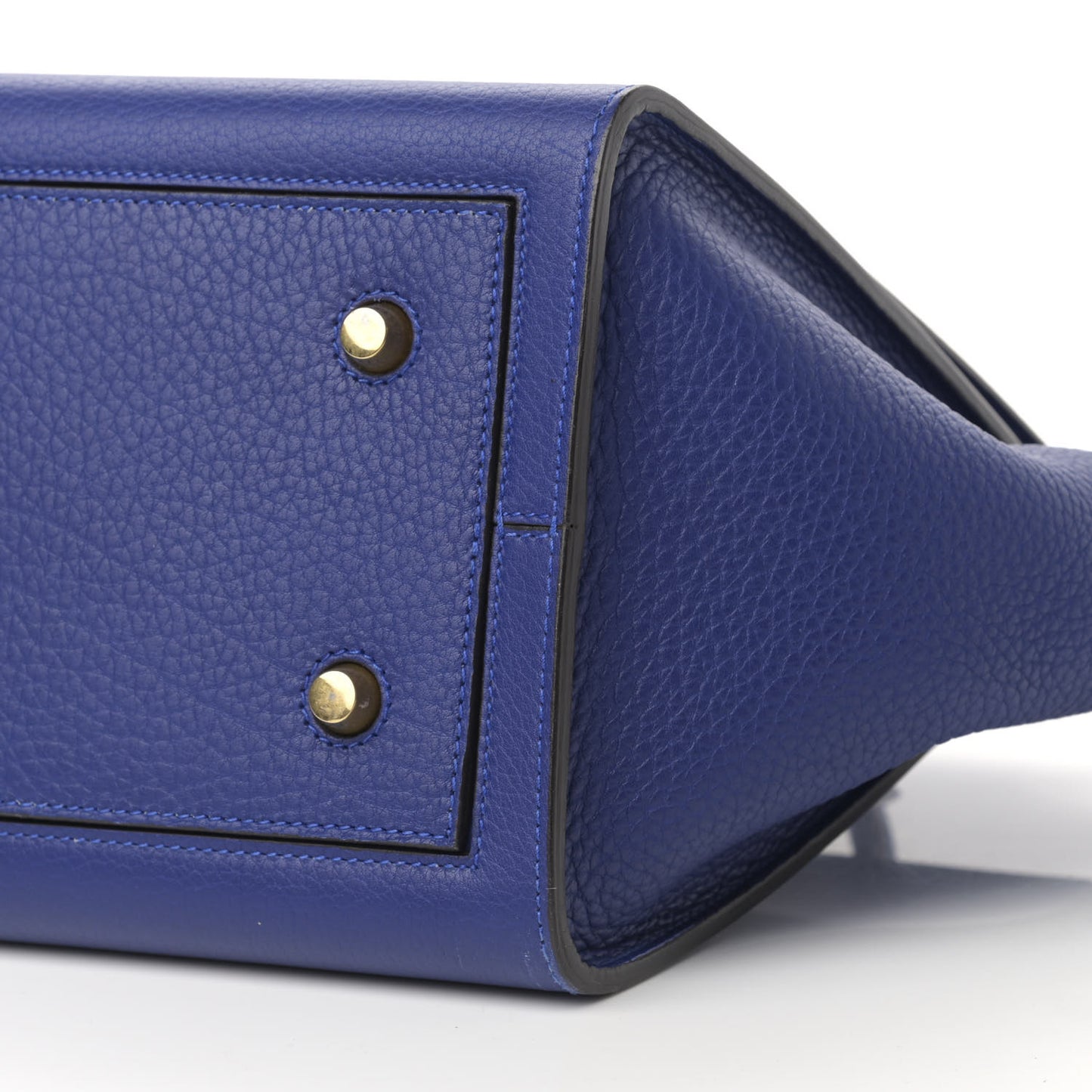 Crisped Calfskin Mini Tie Knot Tote Indigo