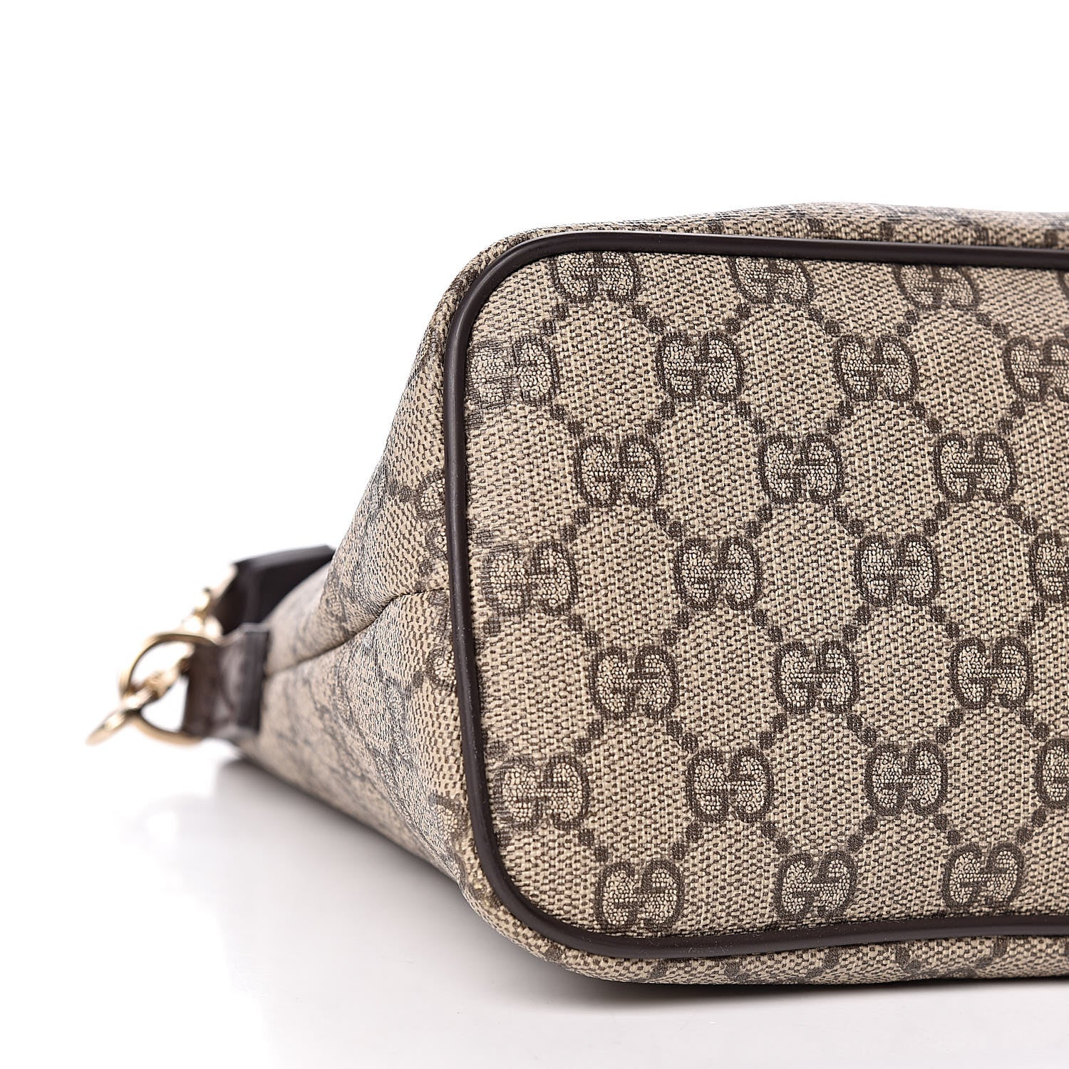 Gucci GG Supreme Monogram Small Zippered Tote Dark Brown 9 of 10