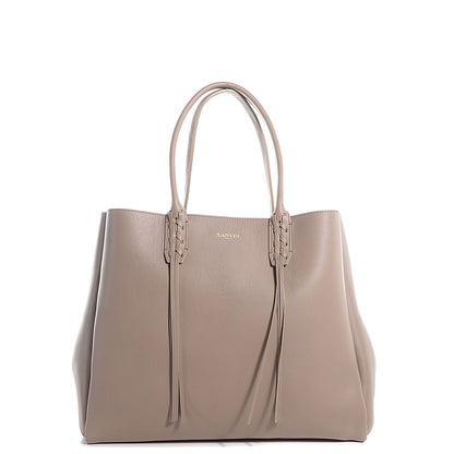 Lanvin Calfskin Fringe Shopping Tote Beige 1 of 7