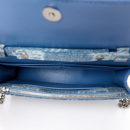 Balenciaga Denim BB Monogram Hourglass Chain Bag Blue 5 of 11