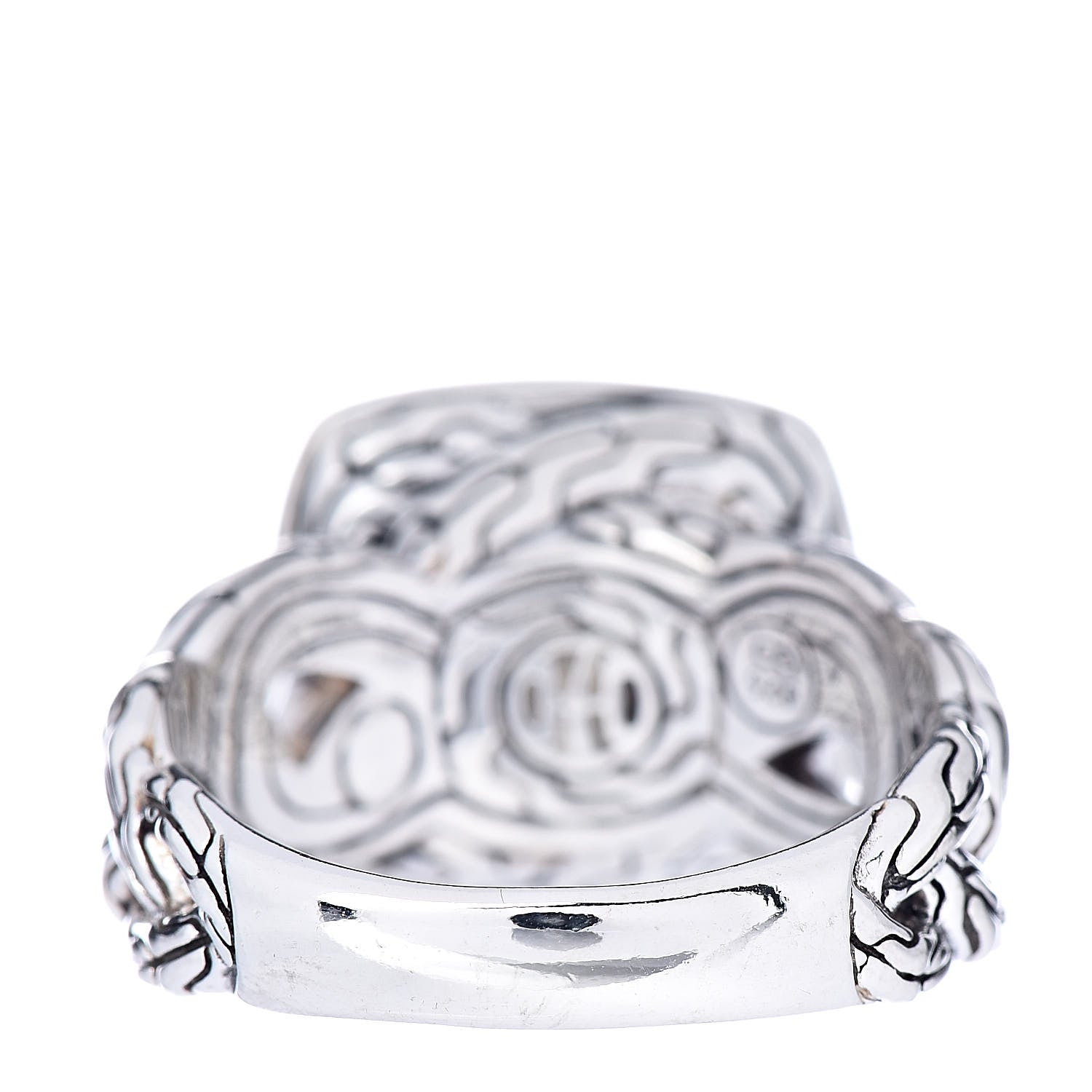 John Hardy Sterling Silver Blue Sapphire Classic Chain Ring 57 8 4 of 5