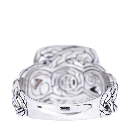 John Hardy Sterling Silver Blue Sapphire Classic Chain Ring 57 8 4 of 5