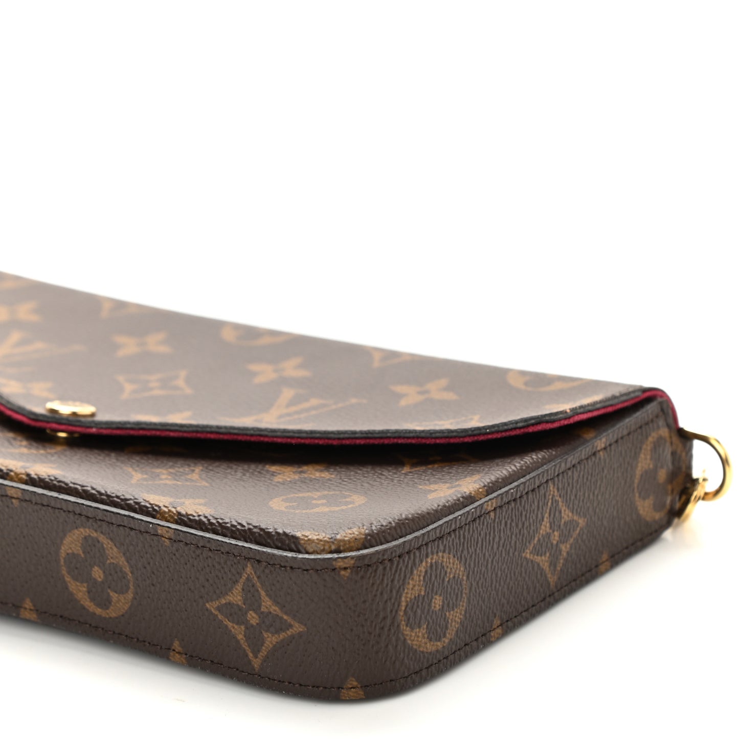 Monogram Pochette Felicie Chain Wallet Fuchsia