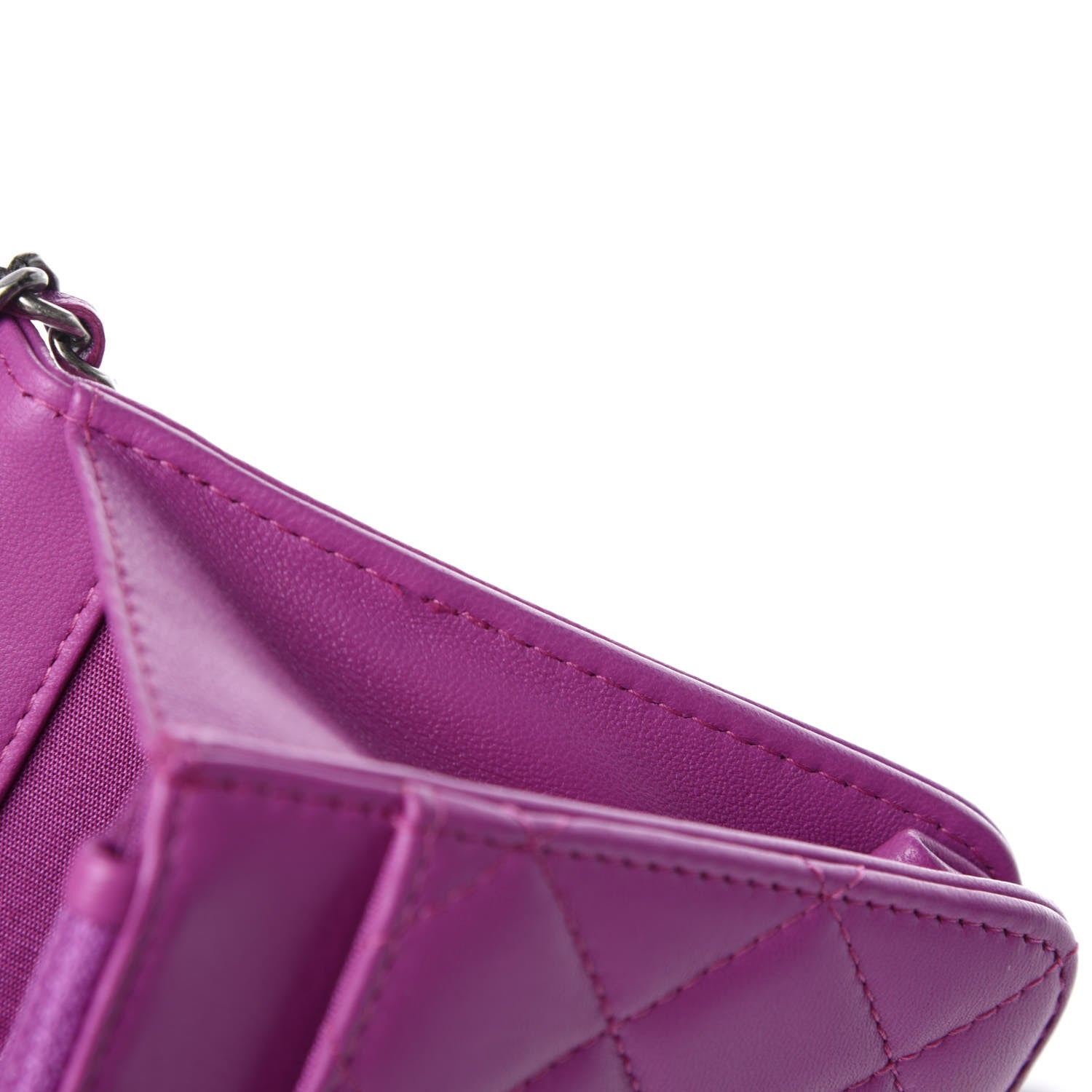 Chanel Lambskin Quilted Boy Wallet On Chain WOC Dark Pink 12 of 13