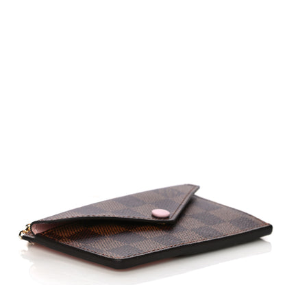 Louis Vuitton Damier Ebene Recto Verso Card Holder Rose Ballerine 4 of 10