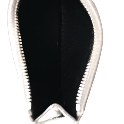 Saint Laurent Eel 5 Fragments Zip Pouch Card Silver 5 of 7